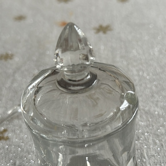 MCM miniature glass jam jelly jar, salt cellar, 3 piece set, EUC - Picture 7 of 10